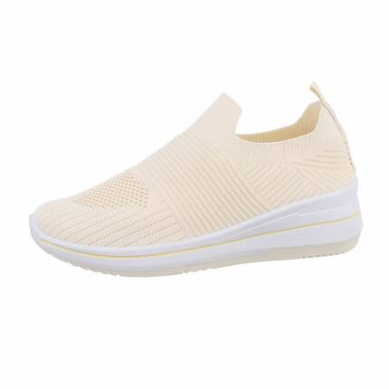 Damen Low-Sneakers - beige Gr. 36