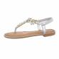 Damen Flache Sandalen - silver Gr. 36