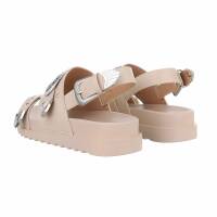 Damen Keilsandaletten - beige