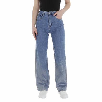 Damen High Waist Jeans von Laulia Gr. M/38 - blue