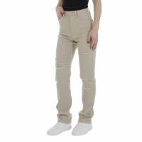 Damen High Waist Jeans von Laulia - beige