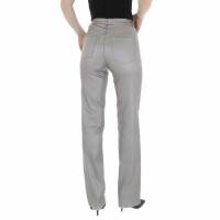 Damen Hose in Lederoptik von Laulia - grey