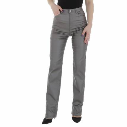 Damen Hose in Lederoptik von Laulia Gr. S/36 - DK.grey