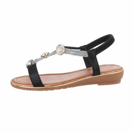 Damen Flache Sandalen - black