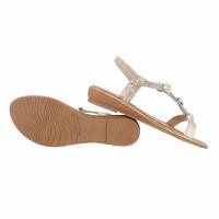 Damen Flache Sandalen - gold