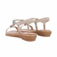 Damen Flache Sandalen - gold