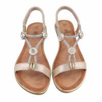 Damen Flache Sandalen - gold