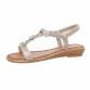 Damen Flache Sandalen - gold