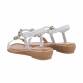 Damen Flache Sandalen - silver