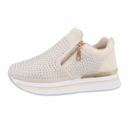 Damen Low-Sneakers - beige