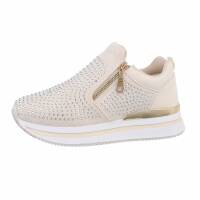 Damen Low-Sneakers - beige