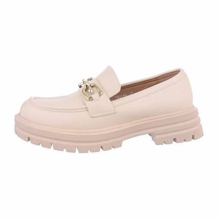 Damen Slipper - beige Gr. 36