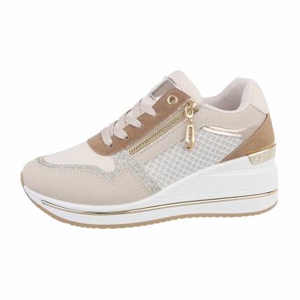 Damen High-Sneakers - beige Gr. 38