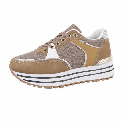 Damen Low-Sneakers - khaki Gr. 36