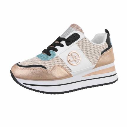 Damen Low-Sneakers - champagne