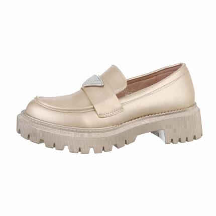 Damen Slipper - gold