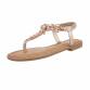 Damen Flache Sandalen - champagne