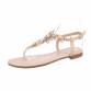 Damen Flache Sandalen - beige