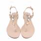 Damen Flache Sandalen - beige