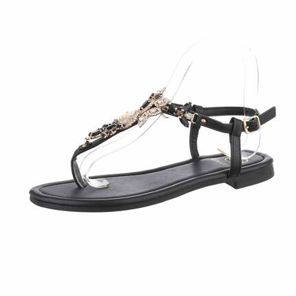 Damen Flache Sandalen - black Gr. 36