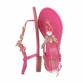 Damen Flache Sandalen - fushia