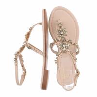 Damen Flache Sandalen - beige