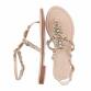 Damen Flache Sandalen - beige