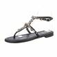 Damen Flache Sandalen - black - 12 Paar