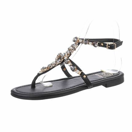 Damen Flache Sandalen - black Gr. 36