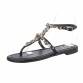 Damen Flache Sandalen - black Gr. 37