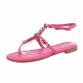 Damen Flache Sandalen - fushia Gr. 37