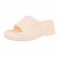 Damen Pantoletten - beige - 12 Paar