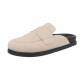 Damen Pantoletten - beige - 12 Paar