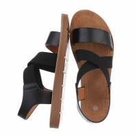 Damen Flache Sandalen - black