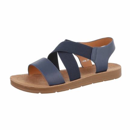 Damen Flache Sandalen - blue