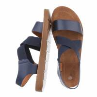 Damen Flache Sandalen - blue