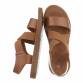 Damen Flache Sandalen - camel