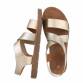 Damen Flache Sandalen - gold