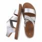 Damen Flache Sandalen - silver