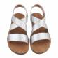 Damen Flache Sandalen - silver