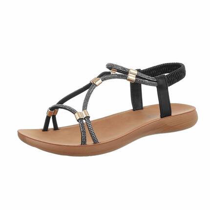 Damen Flache Sandalen - black Gr. 36