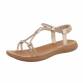 Damen Flache Sandalen - gold