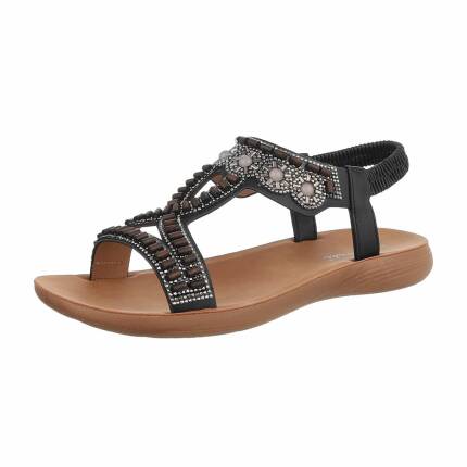 Damen Flache Sandalen - black Gr. 36