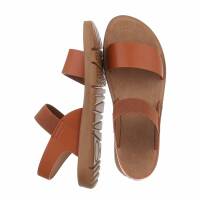 Damen Flache Sandalen - brown