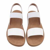 Damen Flache Sandalen - white