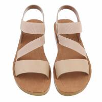 Damen Keilsandaletten - beige