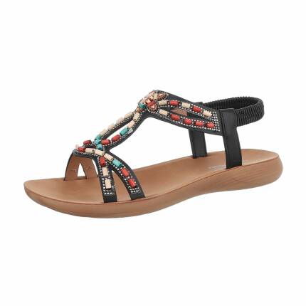 Damen Flache Sandalen - black Gr. 36