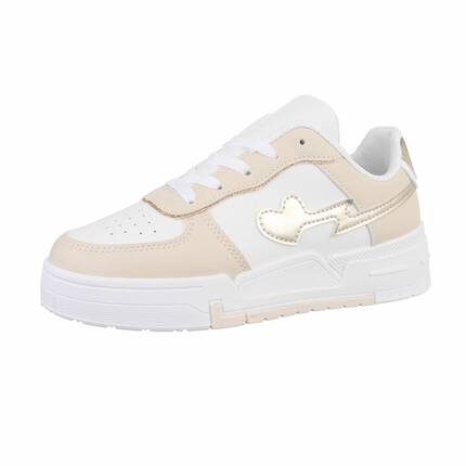 Damen Low-Sneakers - beige Gr. 36