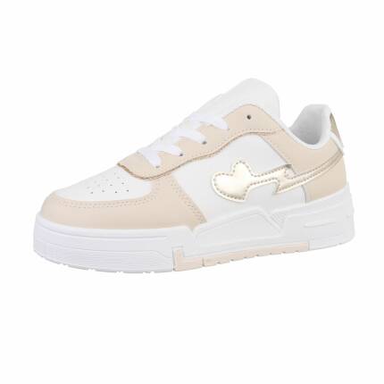 Damen Low-Sneakers - beige Gr. 37