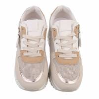 Damen Keilabsatz-Sneakers - beige